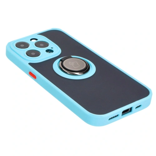 Kup Bizon Case Hybrid Ring Apple iPhone 15 Pro fumuriu cu un cadru bleu deschis - BIZ3775 - {ean13} - Sklep Home Screen