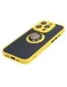 Kup Etui z uchwytem na palec Bizon Case Hybrid Ring do Apple iPhone 15 Pro kouřové s žlutým rámečkem - BIZ3776 - {ean13} - Sklep Home Screen