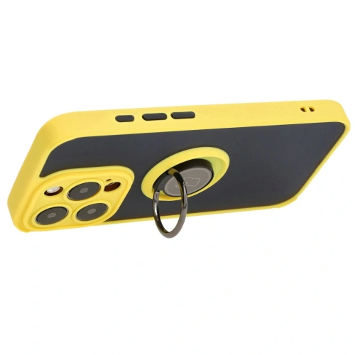 Kup Bizon Case Hybrid Ring Apple iPhone 15 Pro fumuriu cu un cadru galben - BIZ3776 - {ean13} - Sklep Home Screen