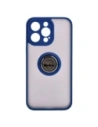 Kup Etui z uchwytem na palec Bizon Case Hybrid Ring do Apple iPhone 15 Pro Max zakouřená s modrým rámečkem - BIZ3778 - {ean13} - Sklep Home Screen