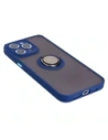 Buy Bizon Case Hybrid Ring Apple iPhone 15 Pro Max smoky with a navy blue frame - BIZ3778 - {ean13} - Home Screen Store Europe