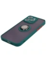 Buy Bizon Case Hybrid Ring Apple iPhone 15 Pro Max smoky with a dark green frame - BIZ3779 - {ean13} - Home Screen Store Europe