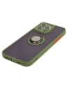 Kup Bizon Case Hybrid Ring Apple iPhone 15 Pro Max fumuriu cu un cadru verde - BIZ3780 - {ean13} - Sklep Home Screen