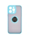 Kup Bizon Case Hybrid Ring Apple iPhone 15 Pro Max fumuriu cu un cadru albastru deschis - BIZ3782 - {ean13} - Sklep Home Screen