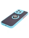 Kup Bizon Case Hybrid Ring Apple iPhone 15 Pro Max fumuriu cu un cadru albastru deschis - BIZ3782 - {ean13} - Sklep Home Screen