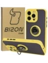 Buy Bizon Case Hybrid Ring Apple iPhone 15 Pro Max smoky with a yellow frame - BIZ3783 - {ean13} - Home Screen Store Europe