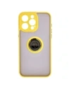 Buy Bizon Case Hybrid Ring Apple iPhone 15 Pro Max smoky with a yellow frame - BIZ3783 - {ean13} - Home Screen Store Europe
