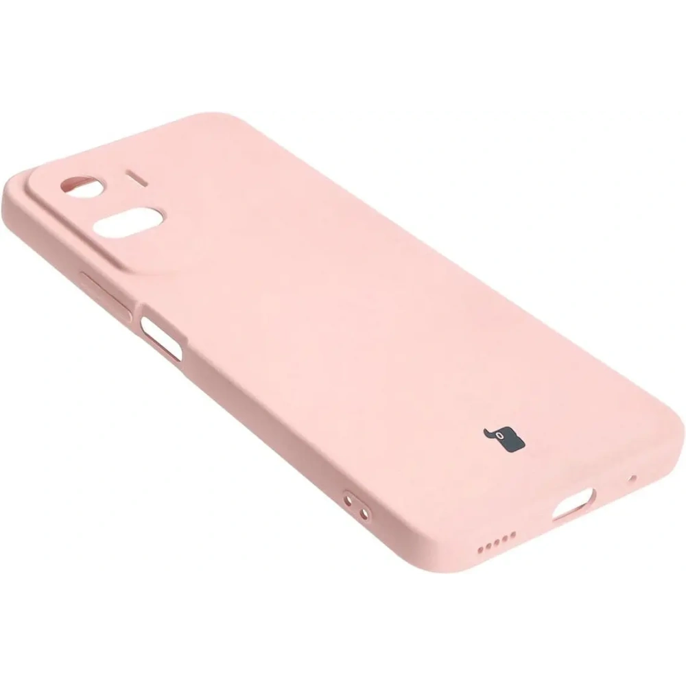 Etui Bizon Case Silicone do Honor 90 Lite jasnoróżowe