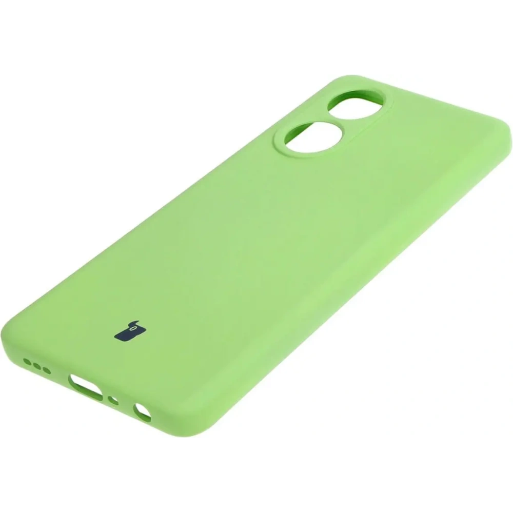 Etui Bizon Case Silicone do Oppo A58 4G jasnozielone