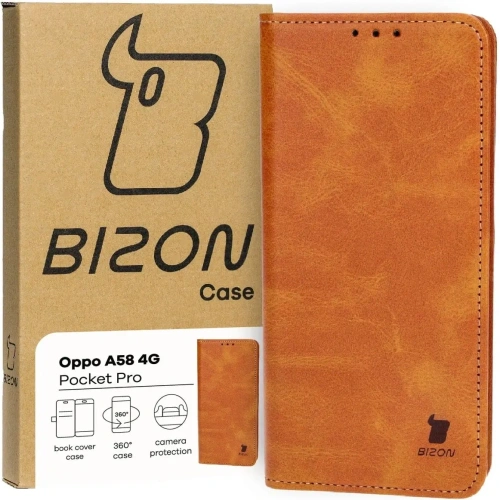 Kup Etui z klapką Bizon Case Pocket Pro do Oppo A58 4G brązowe - BIZ3797 - {ean13} - Sklep Home Screen