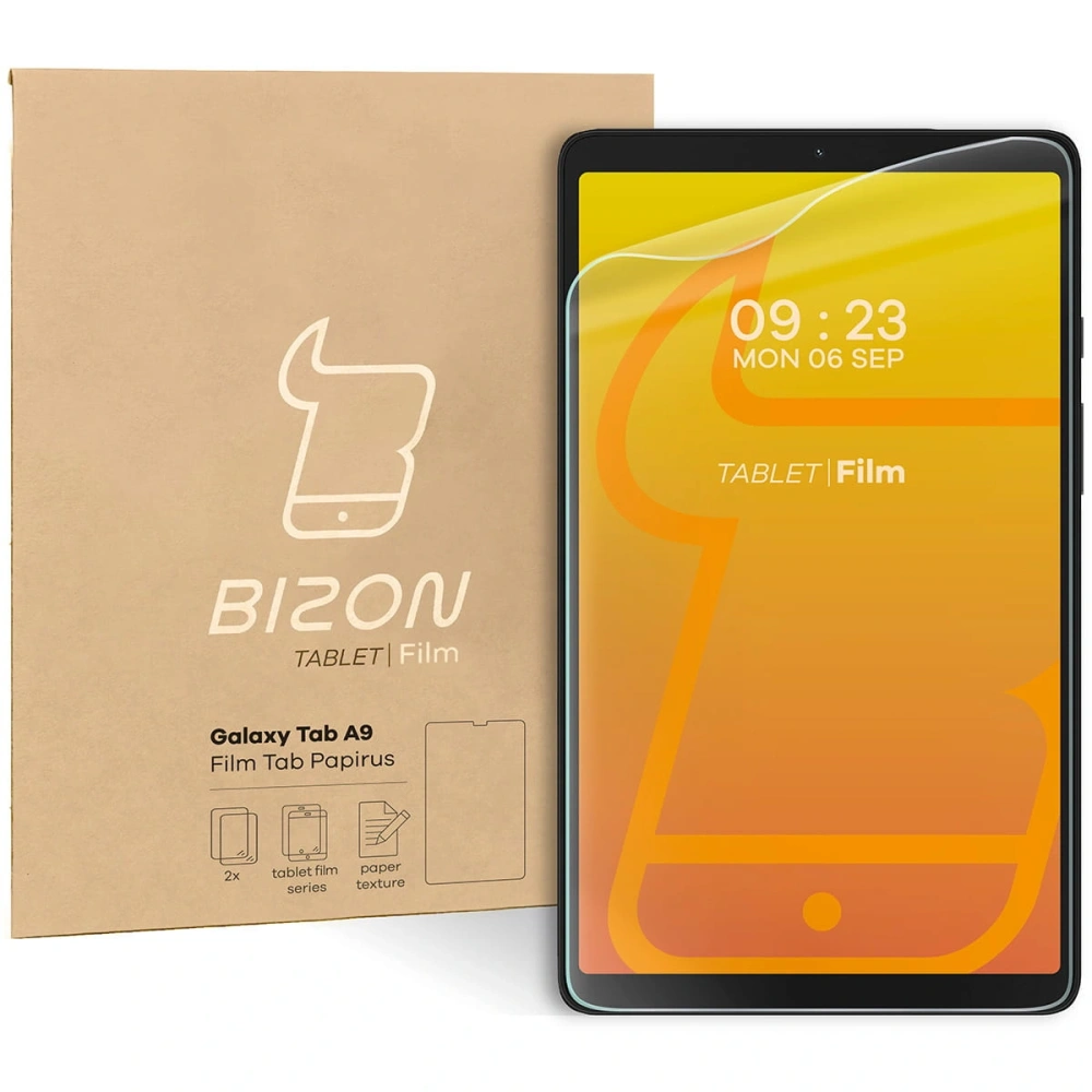 Folia imitująca papier Bizon Film Tab Papirus do Samsung Galaxy Tab A9 [2 PACK]