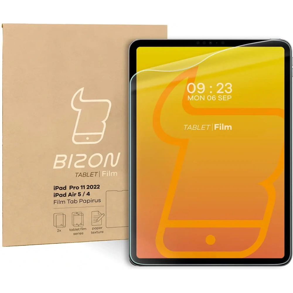 Folia imitująca papier Bizon Film Tab Papirus do iPad Pro 11 2022/2021/2020/2018/AIR 6/5/4 [2 PACK]