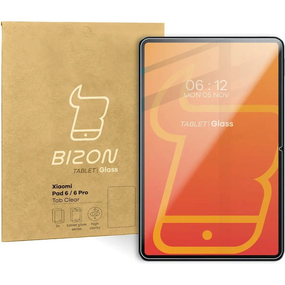 Szkło hartowane Bizon Glass Tab Clear do Xiaomi Pad 6 / 6 Pro [2 PACK]