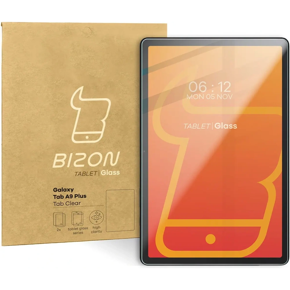 Szkło hartowane Bizon Glass Tab Clear do Samsung Galaxy Tab A9 Plus [2 PACK]