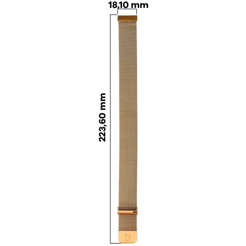 Kup Pásek Bizon Strap hodinkový řetěz 20 mm pro smartwatch zlatý - BIZ3823 - {ean13} - Sklep Home Screen