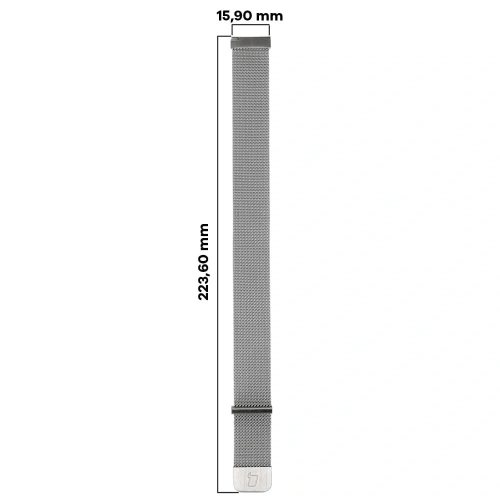 Kup Curea de ceas Bizon cu lanț de 18 mm argintie - BIZ3831 - {ean13} - Sklep Home Screen