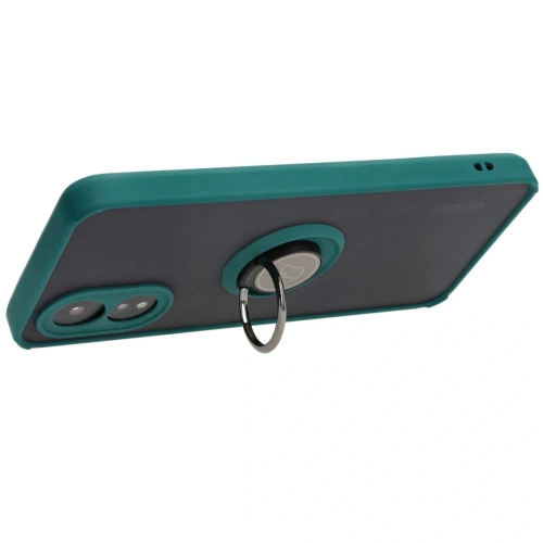 Kup Etui s úchopem na prst Bizon Case Hybrid Ring pro Oppo A38 4G kouřové s tmavě zeleným rámečkem. - BIZ3837 - {ean13} - Sklep Home Screen