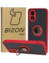 Bizon Case Hybrid Ring Oppo A38 4G smoky with a red frame