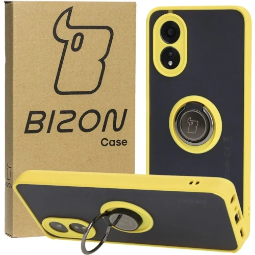 Buy Bizon Case Hybrid Ring Oppo A38 4G smoky with a yellow frame - BIZ3840 - {ean13} - Home Screen Store Europe