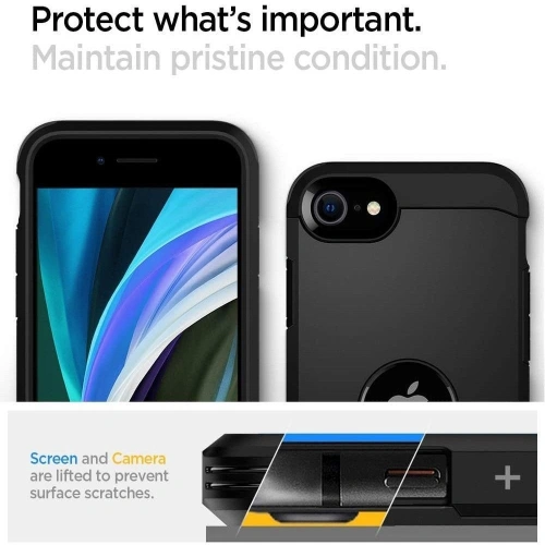 Kup Spigen Apple Schutzhülle Tough Armor iPhone SE 2022/SE 2020 Schwarz - SPN1073BLK - {ean13} - Sklep Home Screen