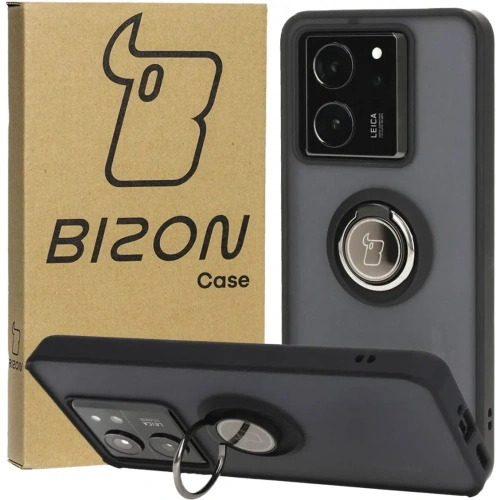Kup Etui z uchwytem na palec Bizon Case Hybrid Ring do Xiaomi 13T Pro / 13T przydymione z czarną ramką - BIZ3854 - {ean13} - Sklep Home Screen