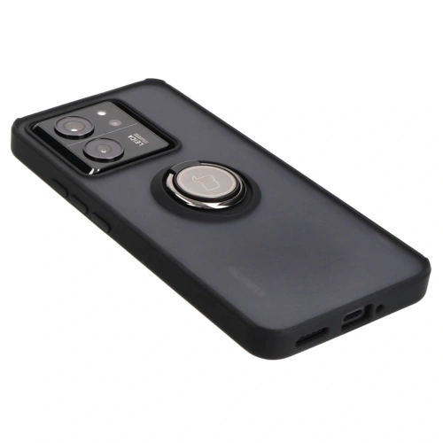 Kup Etui z uchwytem na palec Bizon Case Hybrid Ring do Xiaomi 13T Pro / 13T przydymione z czarną ramką - BIZ3854 - {ean13} - Sklep Home Screen