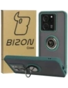 Kup Etui z uchwytem na palec Bizon Case Hybrid Ring do Xiaomi 13T Pro / 13T przydymione z ciemnozieloną ramką - BIZ3855 - {ean13} - Sklep Home Screen