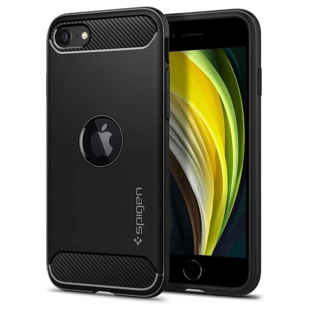 Etui Spigen Rugged Armor Apple iPhone SE 2022/SE 2020 Black