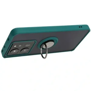 Kup Etui z uchwytem na palec Bizon Case Hybrid Ring do Xiaomi 13T Pro / 13T przydymione z ciemnozieloną ramką - BIZ3855 - {ean13} - Sklep Home Screen