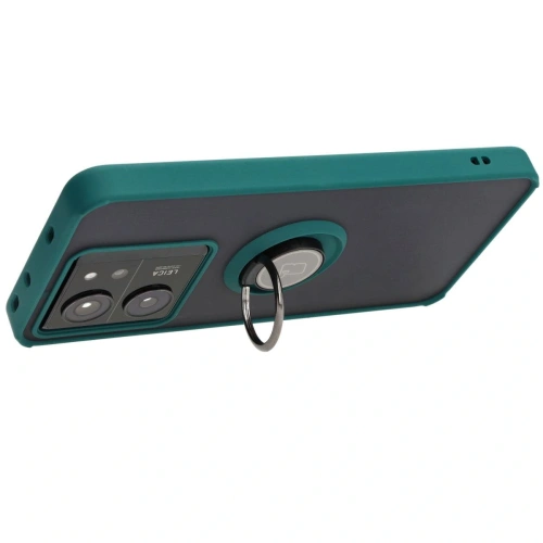 Kup Etui z uchwytem na palec Bizon Case Hybrid Ring do Xiaomi 13T Pro / 13T przydymione z ciemnozieloną ramką - BIZ3855 - {ean13} - Sklep Home Screen