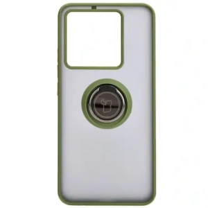 Kup Bizon Case Hybrid Ring Xiaomi 13T Pro / 13T fumuriu cu un cadru verde - BIZ3856 - {ean13} - Sklep Home Screen