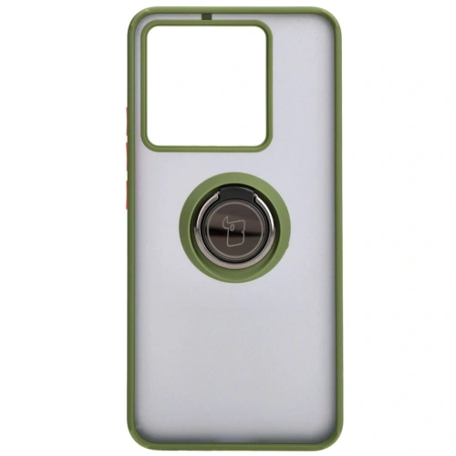 Kup Etui z uchwytem na palec Bizon Case Hybrid Ring do Xiaomi 13T Pro / 13T przydymione z zieloną ramką - BIZ3856 - {ean13} - Sklep Home Screen