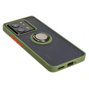 Kup Bizon Case Hybrid Ring Xiaomi 13T Pro / 13T fumuriu cu un cadru verde - BIZ3856 - {ean13} - Sklep Home Screen
