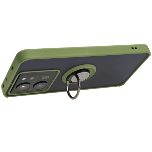 Kup Etui z uchwytem na palec Bizon Case Hybrid Ring do Xiaomi 13T Pro / 13T przydymione z zieloną ramką - BIZ3856 - {ean13} - Sklep Home Screen