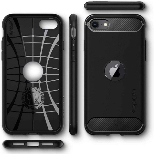 Kup Etui Spigen Rugged Armor Apple iPhone SE 2022/SE 2020 Fekete - SPN1074BLK - {ean13} - Sklep Home Screen