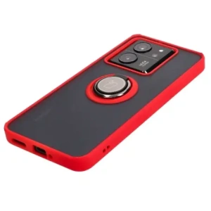 Kup Etui z uchwytem na palec Bizon Case Hybrid Ring do Xiaomi 13T Pro / 13T przydymione z czerwoną ramką - BIZ3857 - {ean13} - Sklep Home Screen