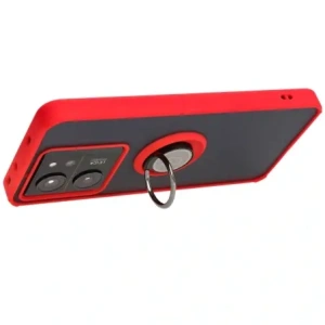 Kup Etui z uchwytem na palec Bizon Case Hybrid Ring do Xiaomi 13T Pro / 13T przydymione z czerwoną ramką - BIZ3857 - {ean13} - Sklep Home Screen