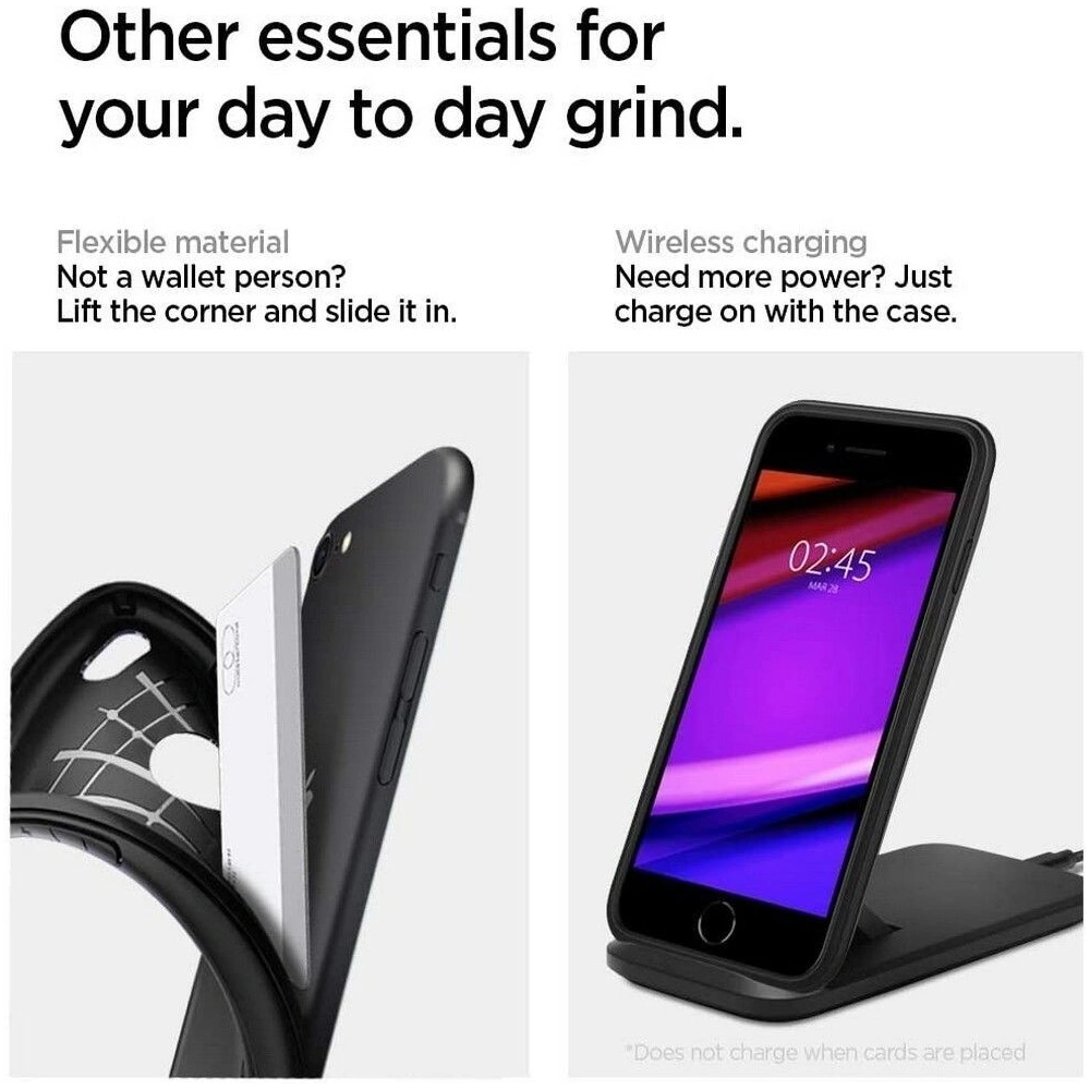 Etui Spigen Rugged Armor Apple iPhone SE 2022/SE 2020 Black