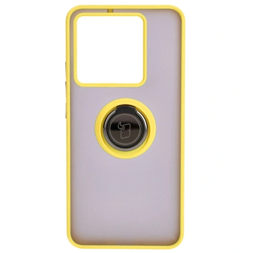 Kup Etui z uchwytem na palec Bizon Case Hybrid Ring do Xiaomi 13T Pro / 13T przydymione z żółtą ramką - BIZ3858 - {ean13} - Sklep Home Screen