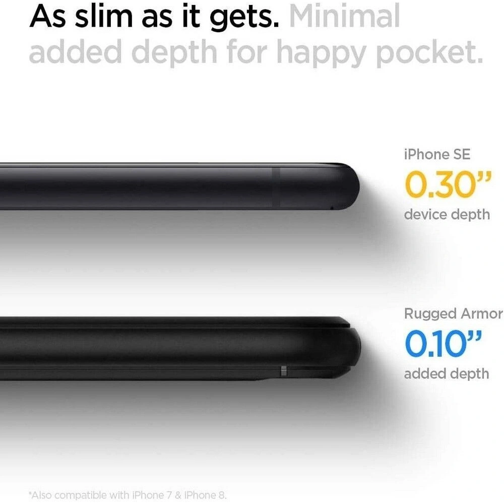 Etui Spigen Rugged Armor Apple iPhone SE 2022/SE 2020 Black