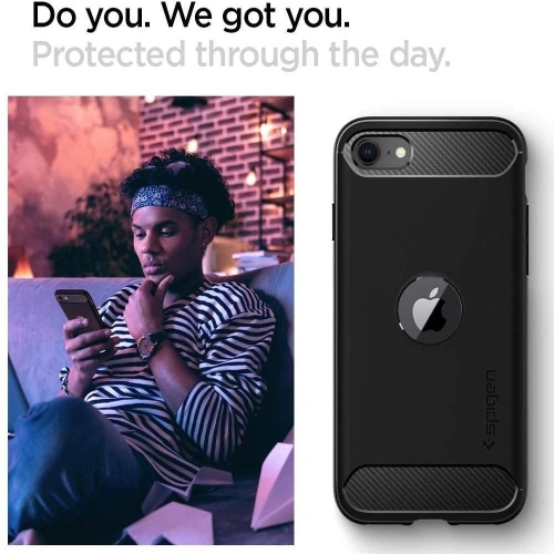 Kup Spigen Apple Schutzhülle Rugged Armor iPhone SE 2022/SE 2020 Schwarz - SPN1074BLK - {ean13} - Sklep Home Screen