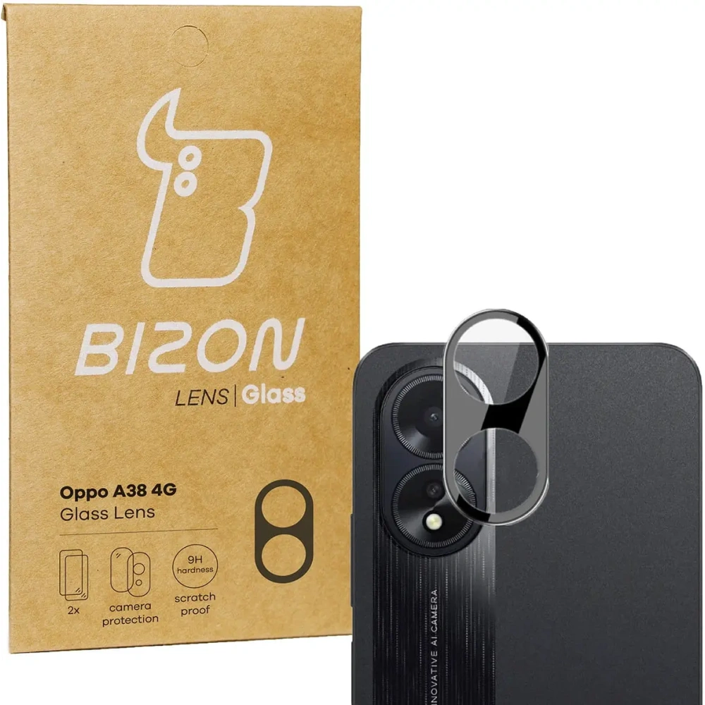 Szkło na aparat Bizon Glass Lens do Oppo A38 4G [2 PACK]