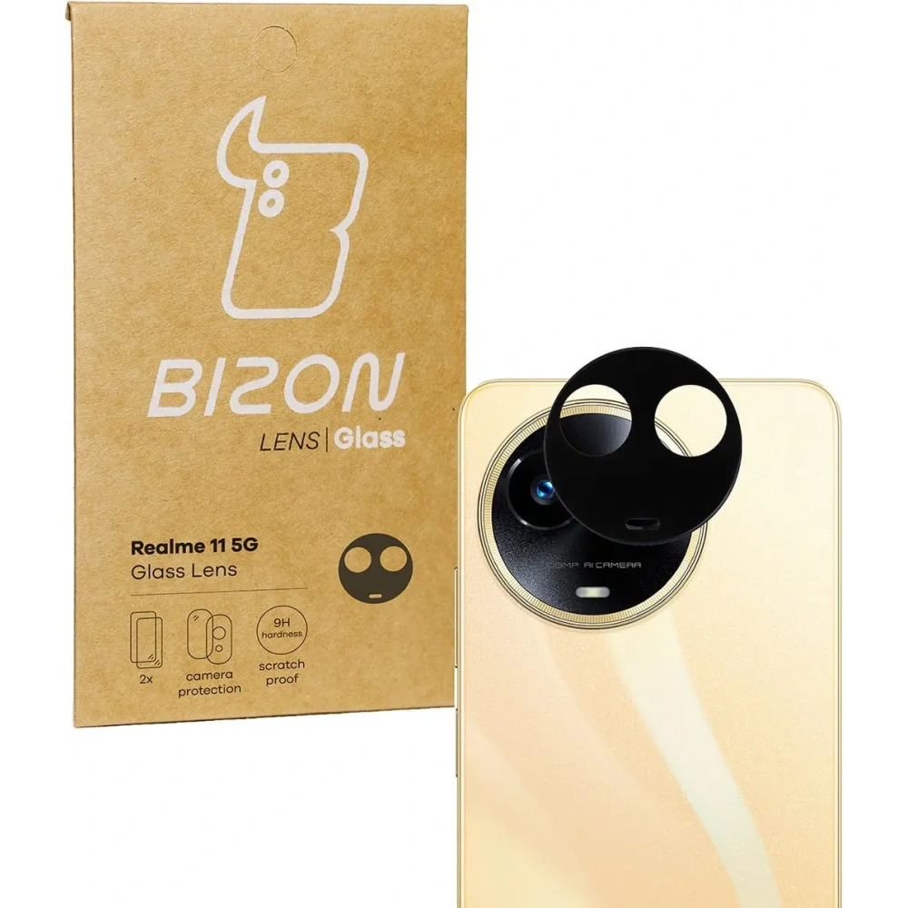Szkło na aparat Bizon Glass Lens do Realme 11 5G [2 PACK]