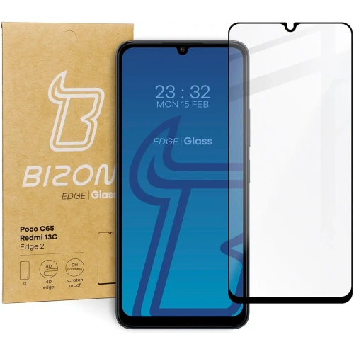 Buy Bizon Glass Edge 2 Redmi 13C/13C 5G/Poco C65 - BIZ3868 - {ean13} - Home Screen Store Europe