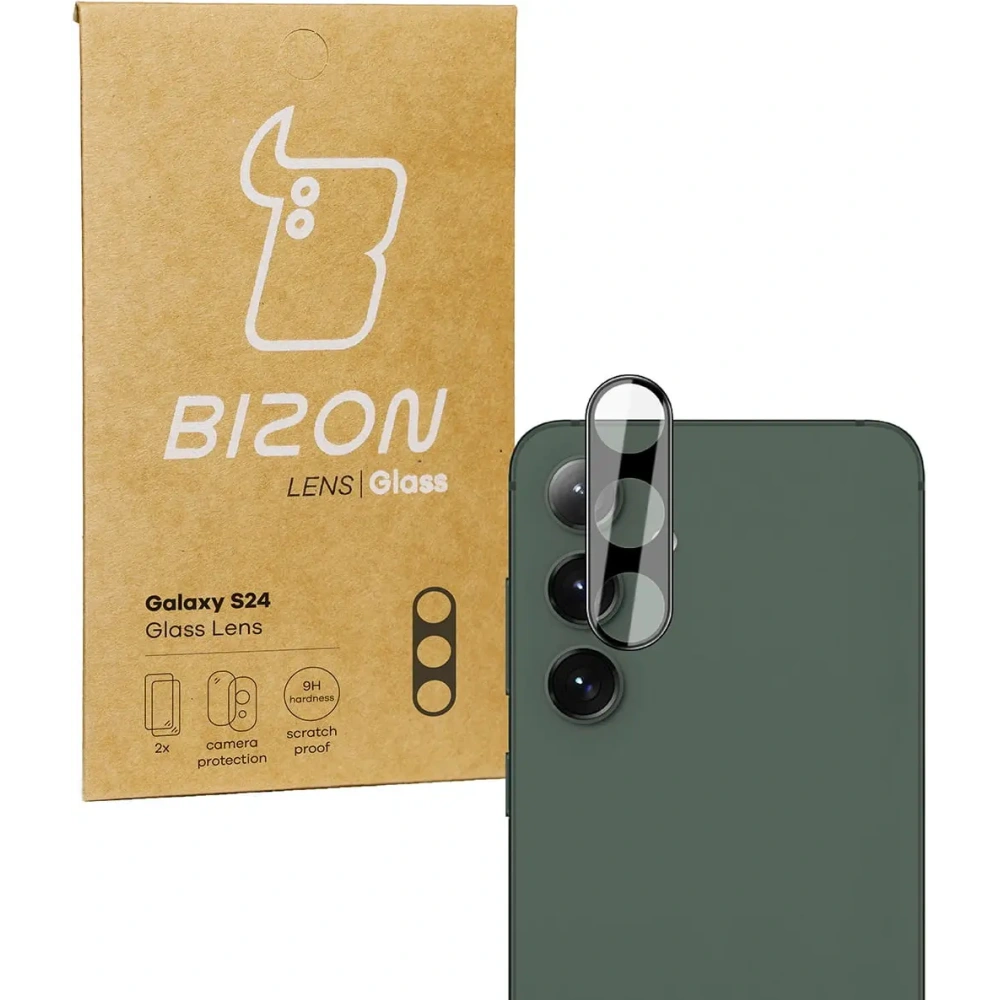 Szkło na aparat Bizon Glass Lens do Samsung Galaxy S24 [2 PACK]