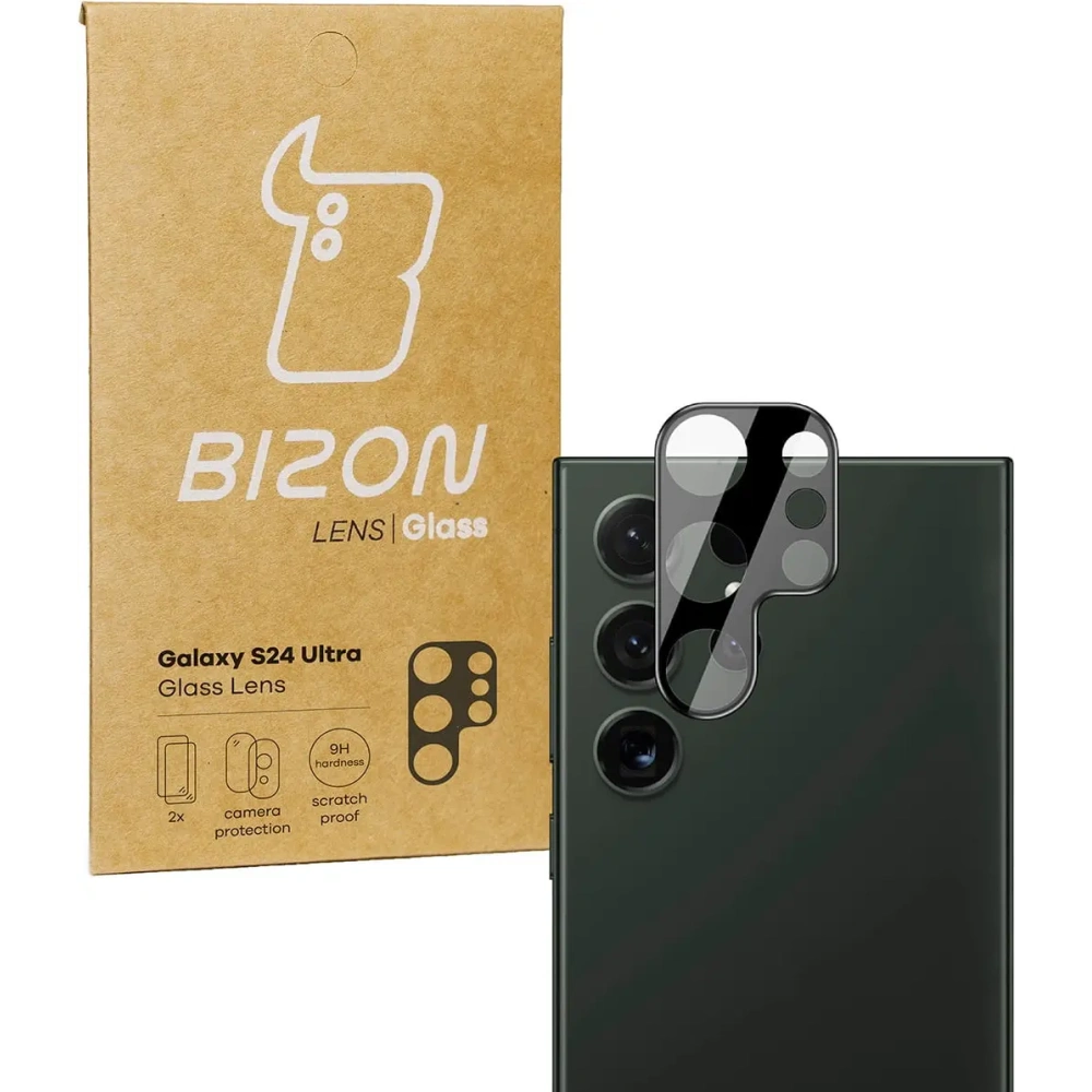 Szkło na aparat Bizon Glass Lens do Samsung Galaxy S24 Ultra [2 PACK]