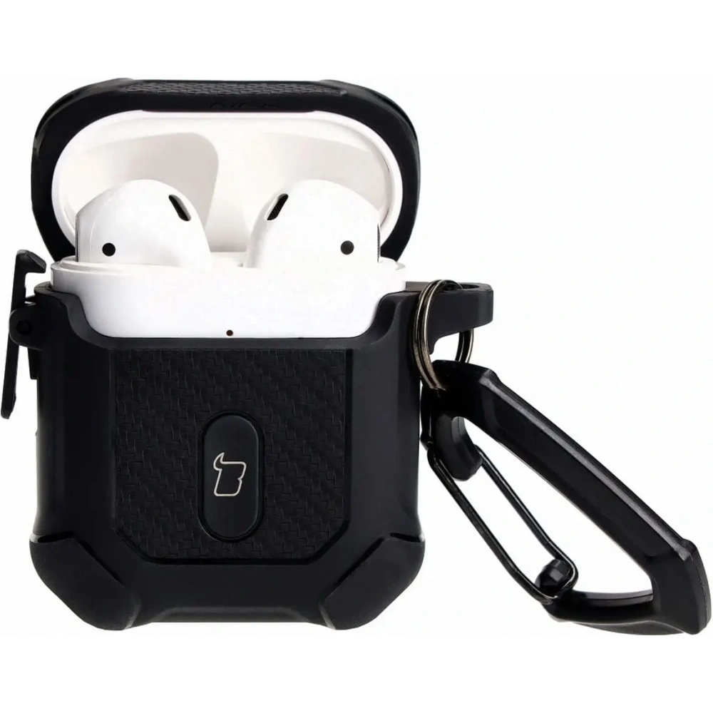 Etui Bizon Case Headphone Armor do Apple Airpods 1/2 czarne