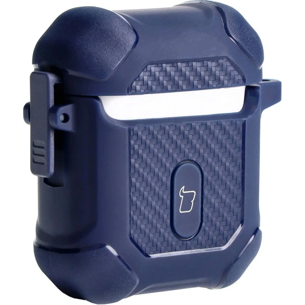 Etui Bizon Case Headphone Armor do Apple Airpods 1/2 granatowe
