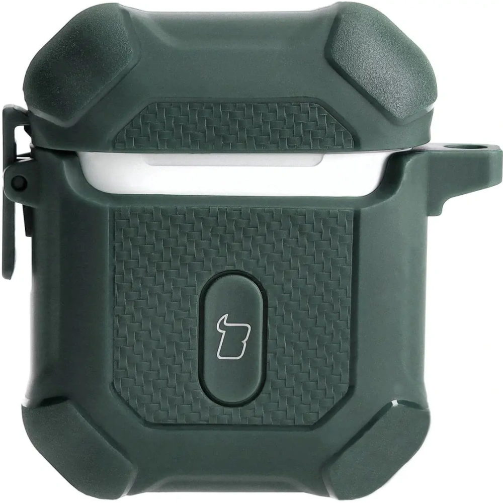 Etui Bizon Case Headphone Armor do Apple Airpods 1/2 ciemnozielone