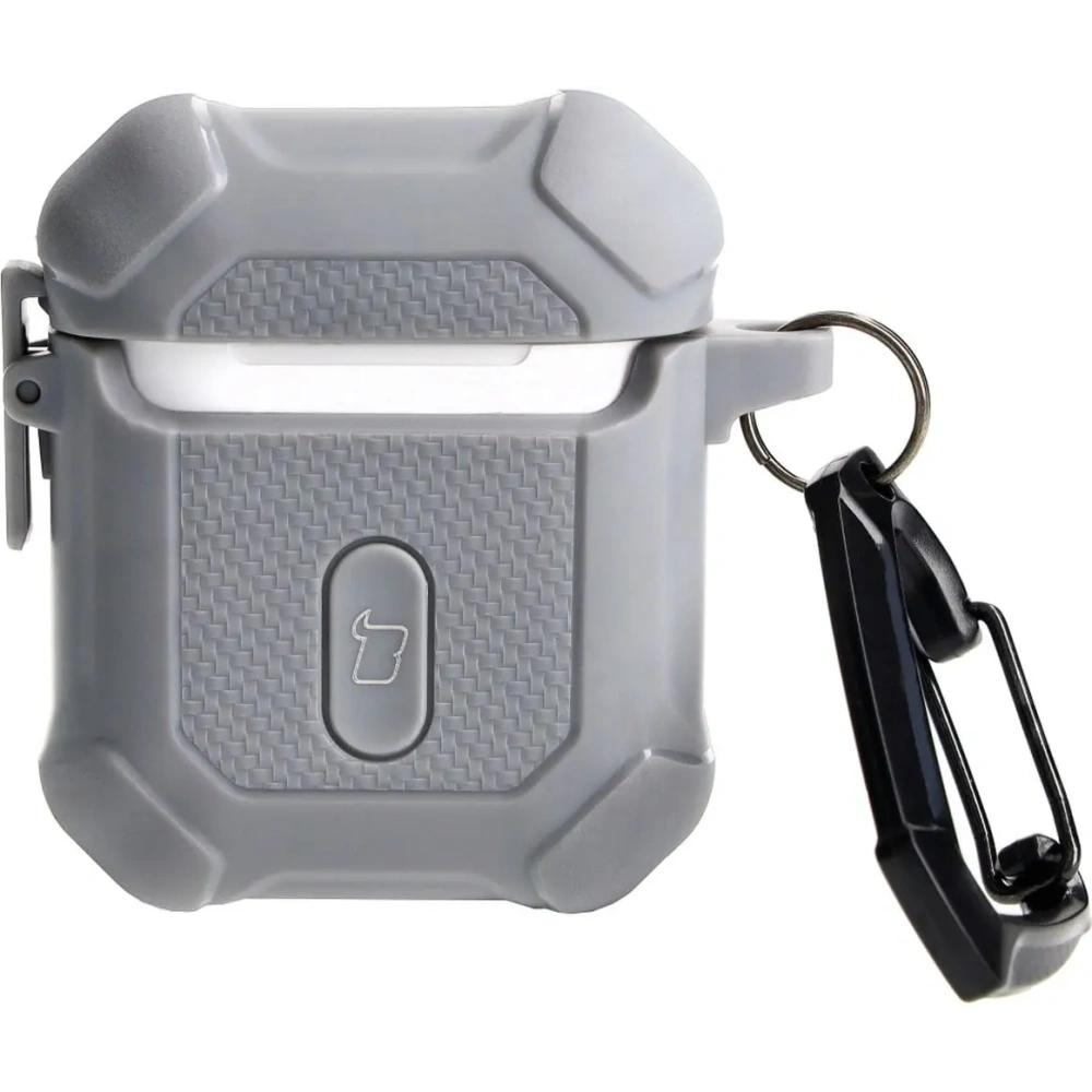 Etui Bizon Case Headphone Armor do Apple Airpods 1/2 szare